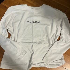 Calvin Klein cropped white shirt